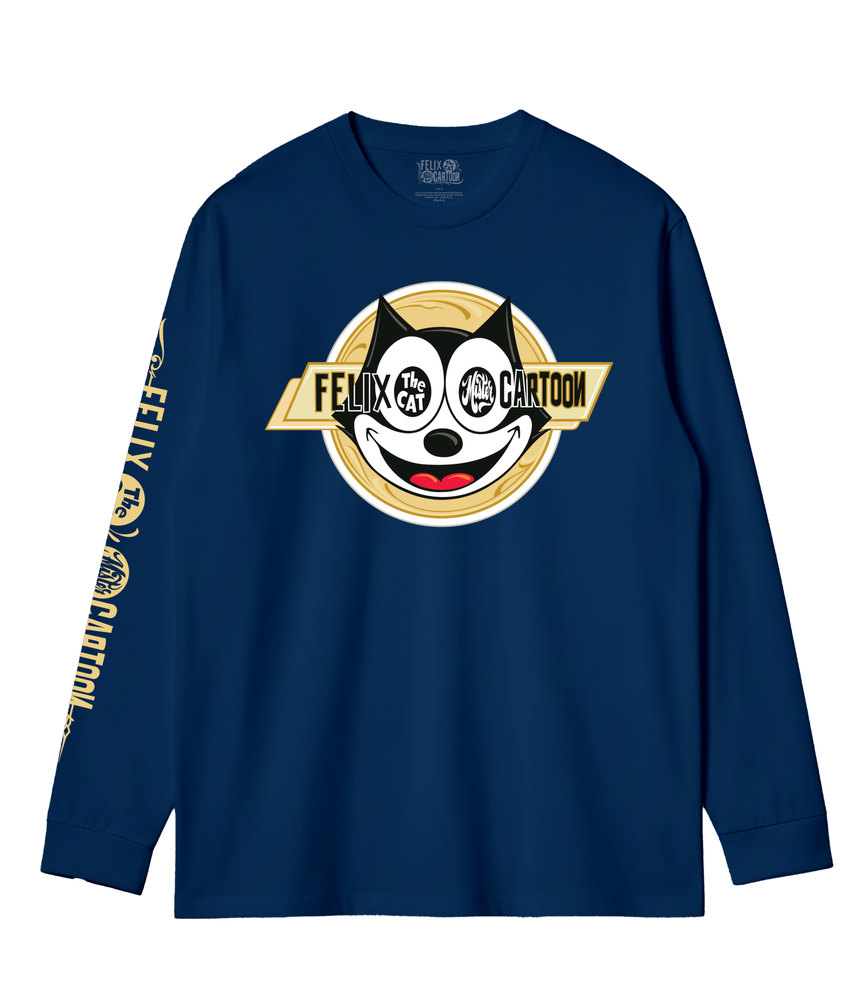 Felix the Cat X Mister Cartoon Navy Long Sleeve Felix the Cat X Mister Cartoon Navy Long Sleeve