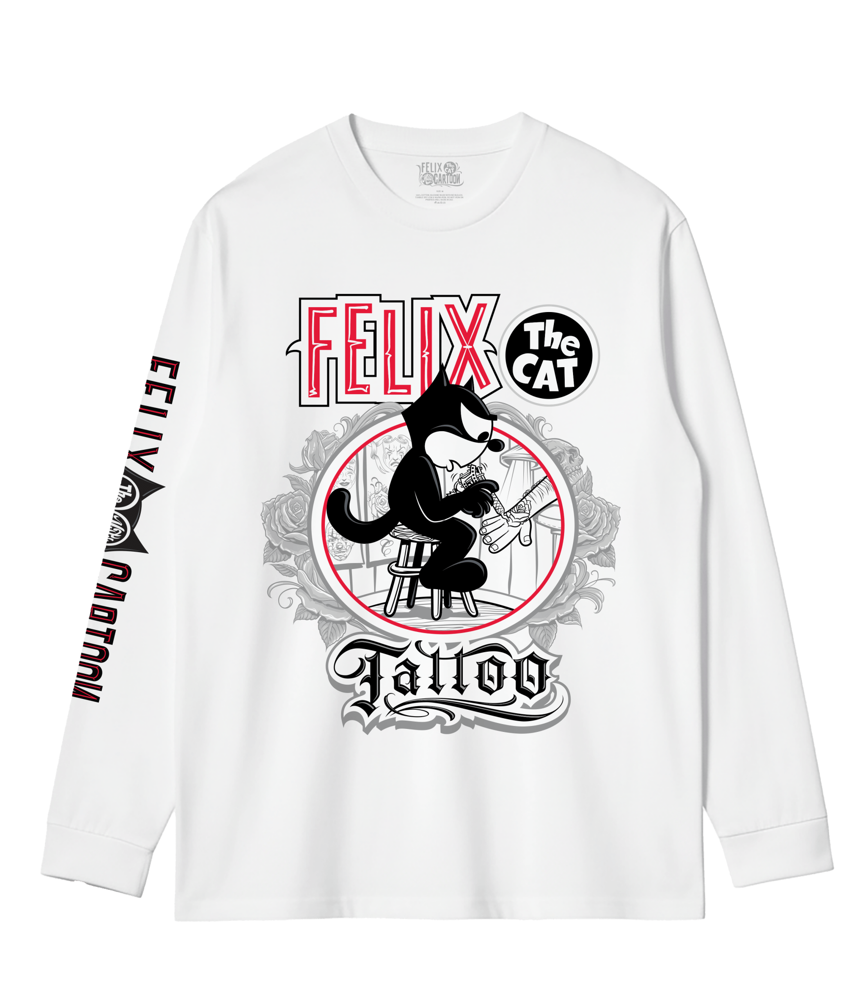 Felix the Cat X Mister Cartoon White Long Sleeve Felix the Cat X Mister Cartoon White Long Sleeve