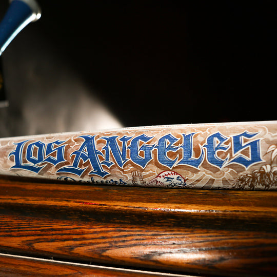 LA Dodgers x Mister Cartoon x Pillbox Full-Size Hand Painted Numbered Limited Edition Collectors Bat