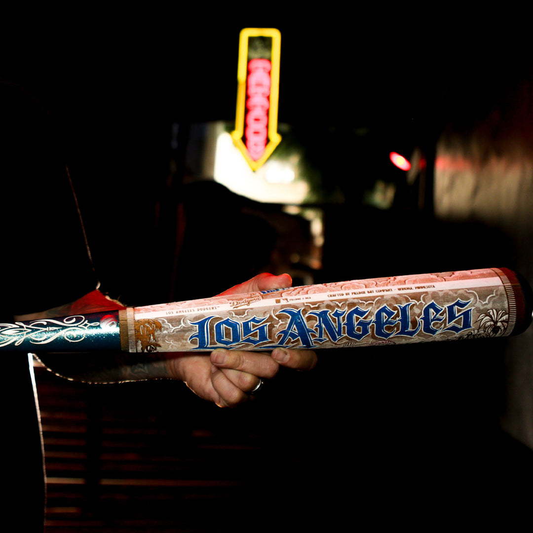 LA Dodgers x Mister Cartoon x Pillbox Full-Size Hand Painted Numbered Limited Edition Collectors Bat