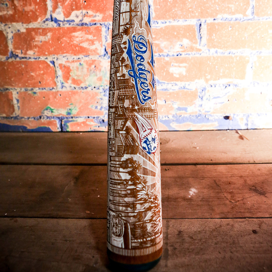 LA Dodgers x Mister Cartoon x Pillbox Full-Size Hand Painted Numbered Limited Edition Collectors Bat