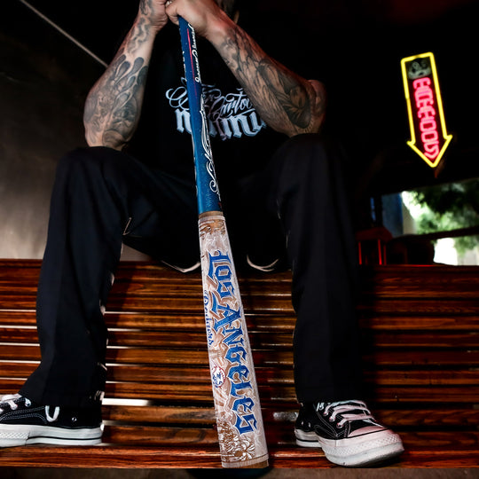 LA Dodgers x Mister Cartoon x Pillbox Full-Size Hand Painted Numbered Limited Edition Collectors Bat