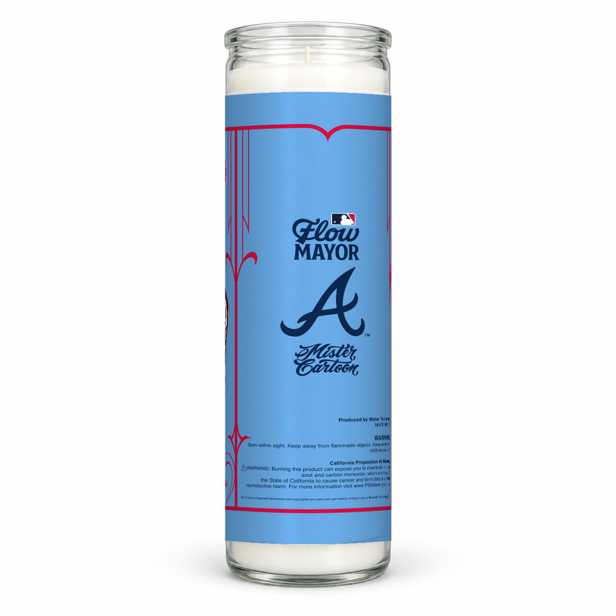 MLB® x Mister Cartoon Flow Mayor Veladora - Atlanta Braves