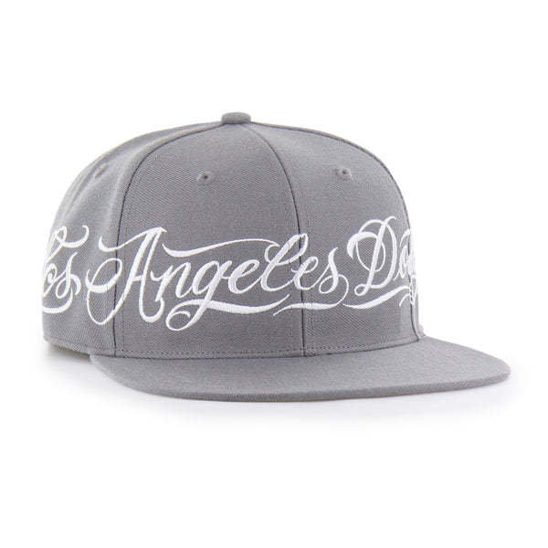 応援グッズ MR CARTOON DODGERS 47 GRAFFITI CAP GREY Los Angeles Dodgers Mister Cartoon Wrap Script '47 Captain - Gray