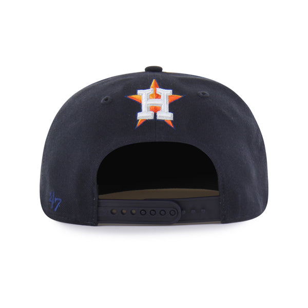 Mr Cartoon New Era Houston cap 帽子 Houston Astros Mister Cartoon Wrap Script '47 Captain - Navy