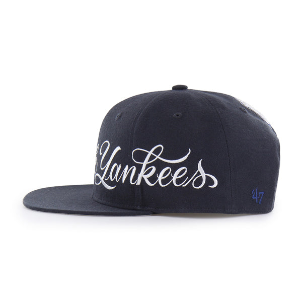 New York Yankees Mister Cartoon Wrap Script '47 Captain - Navy
