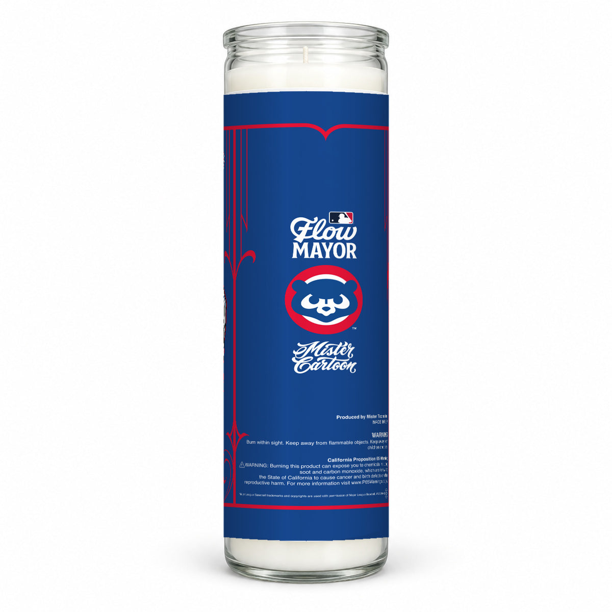 MLB® x Mister Cartoon Flow Mayor Veladora - Chicago Cubs