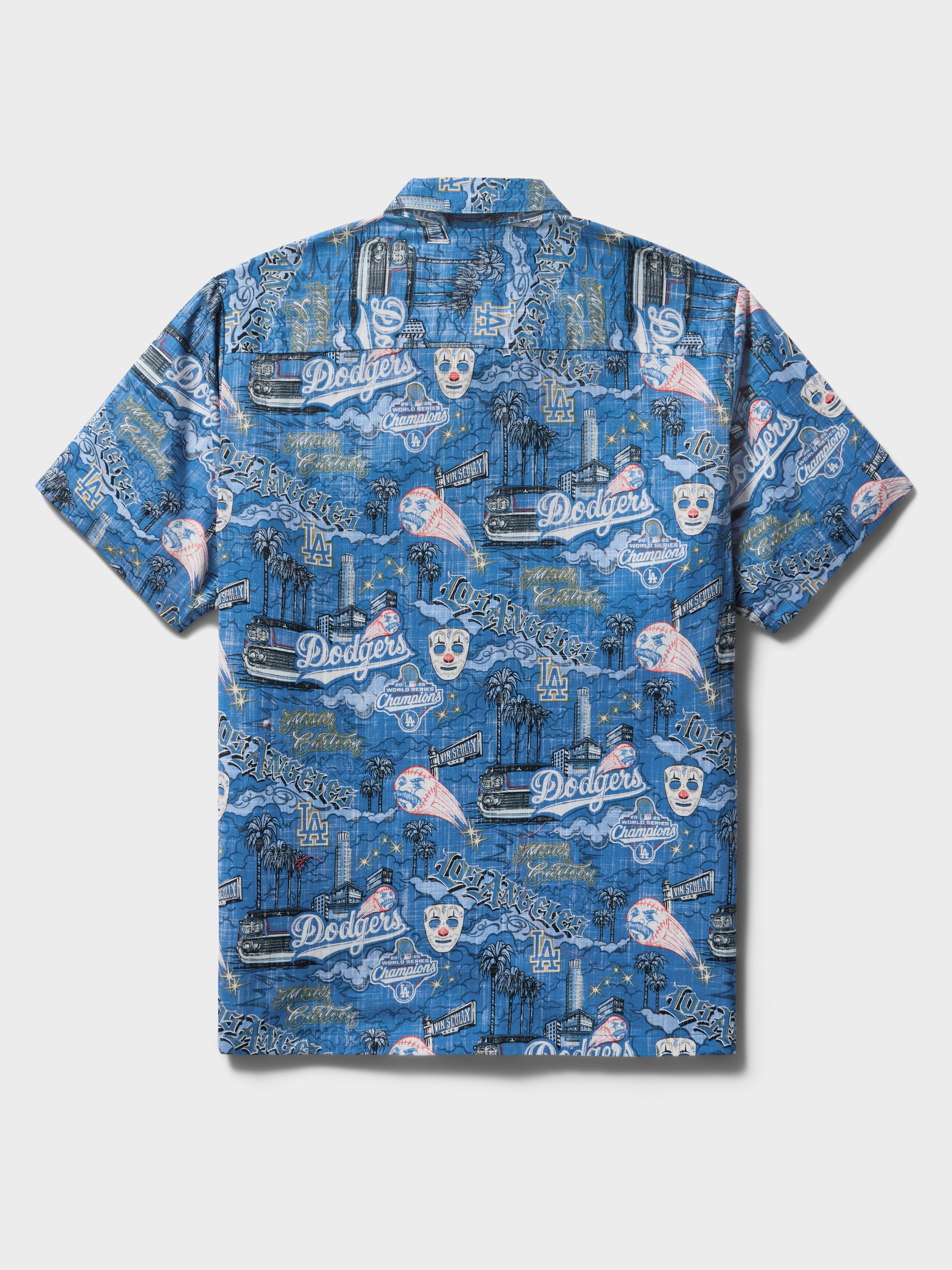 Reyn Spooner XL ハワイアンシャツ LA Dodgers Reyn Spooner LA Dodgers Short Sleeve Shirt - Blue