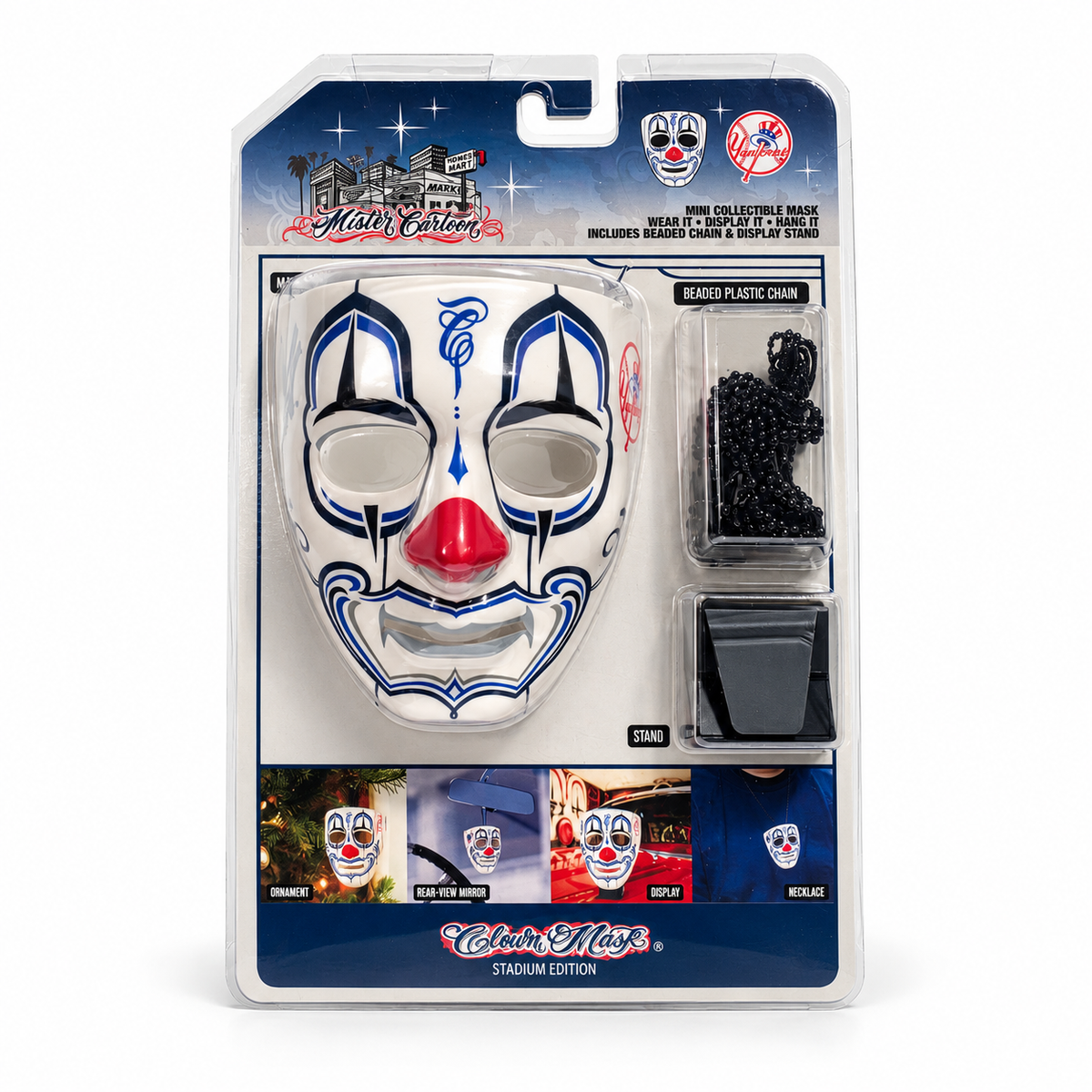 ***PRE_ORDER***MLB® Mister Cartoon Mini Clown Mask - New York Yankees