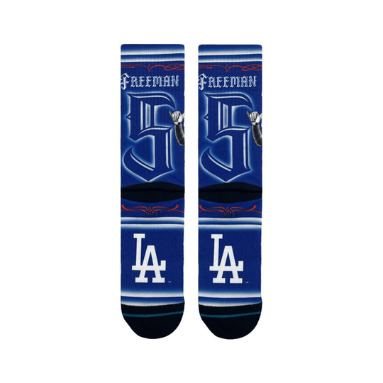 LA Dodgers x Cartoon x Freddie Freeman Stance Crew Socks - Blue - Toons Mart