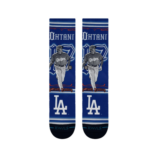 LA Dodgers x Cartoon x Shohei Ohtani Stance Crew Socks - Blue - Toons Mart