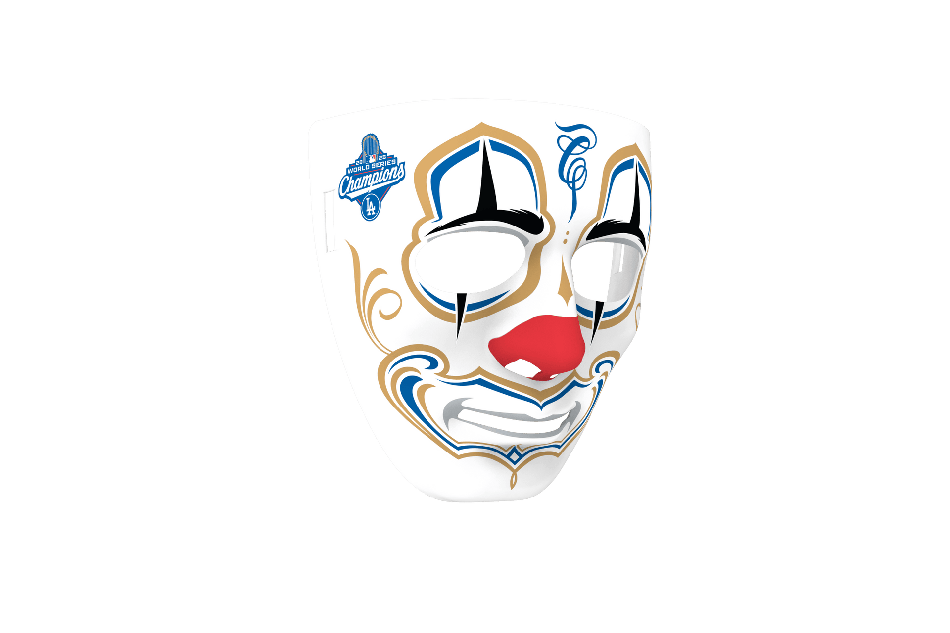 Mister Cartoon Clown Mask - Stadium Edition - Los Angeles Dodgers WSC’25 Name & Number - Kershaw - Toons Mart