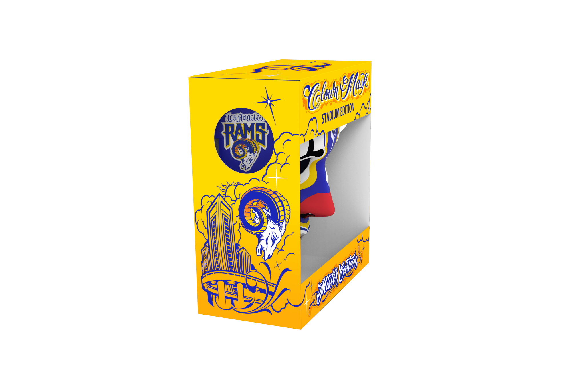 Mister Cartoon Clown Mask - Stadium Editions - LA Rams - Toons Mart