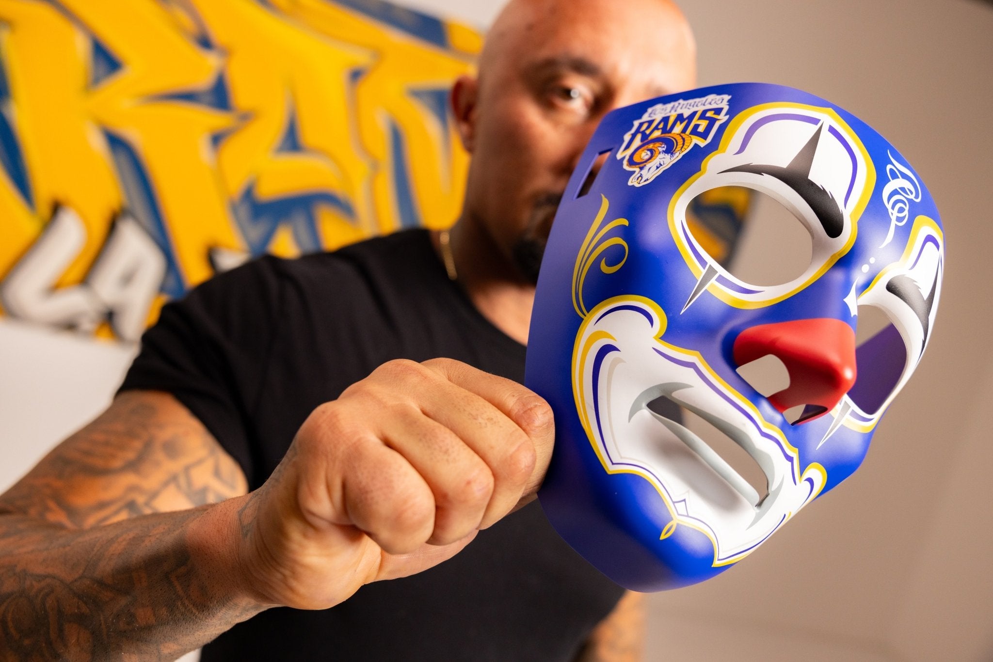 Mister Cartoon Clown Mask - Stadium Editions - LA Rams - Toons Mart