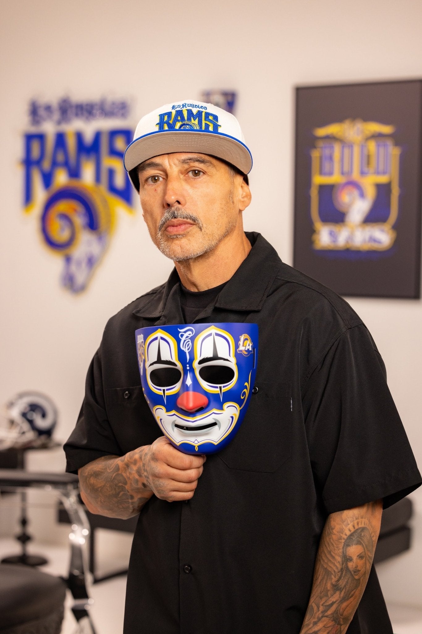 Mister Cartoon Clown Mask - Stadium Editions - LA Rams - Toons Mart