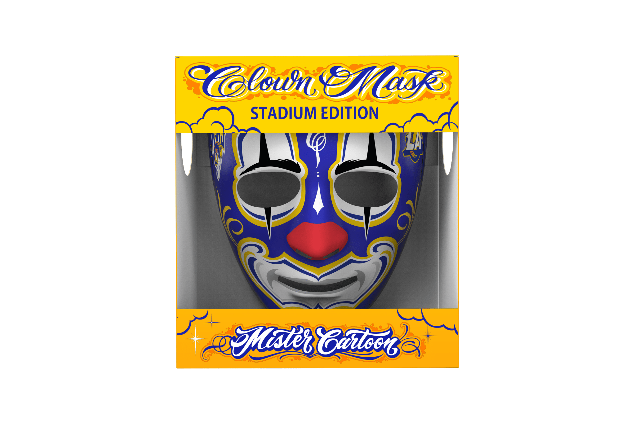 Mister Cartoon Clown Mask - Stadium Editions - LA Rams - Toons Mart