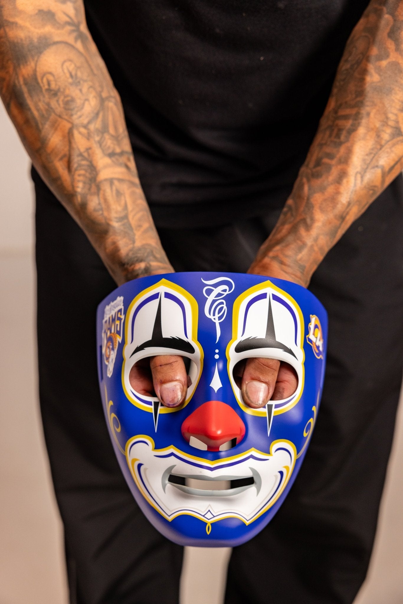 Mister Cartoon Clown Mask - Stadium Editions - LA Rams - Toons Mart