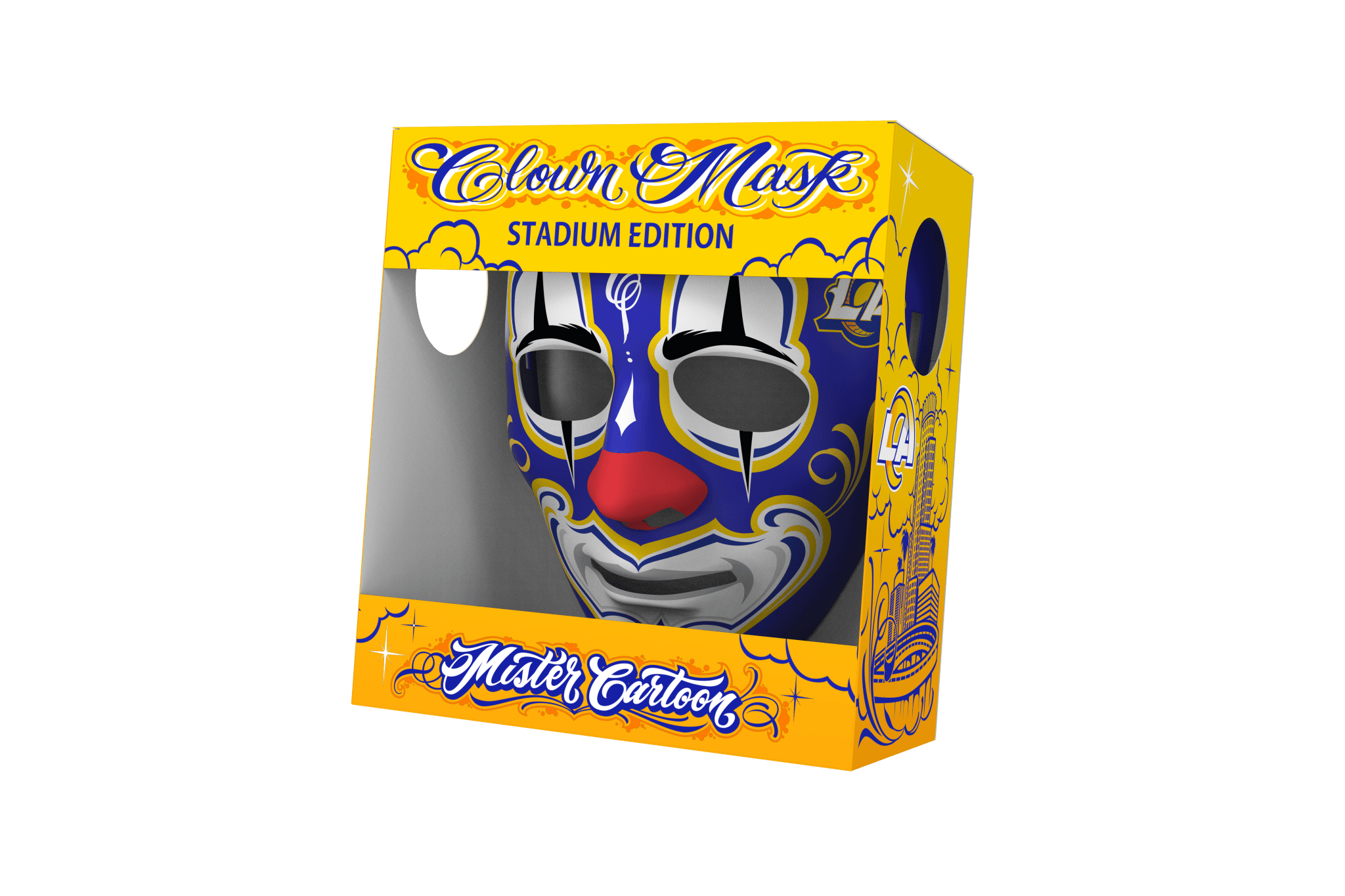 Mister Cartoon Clown Mask - Stadium Editions - LA Rams - Toons Mart