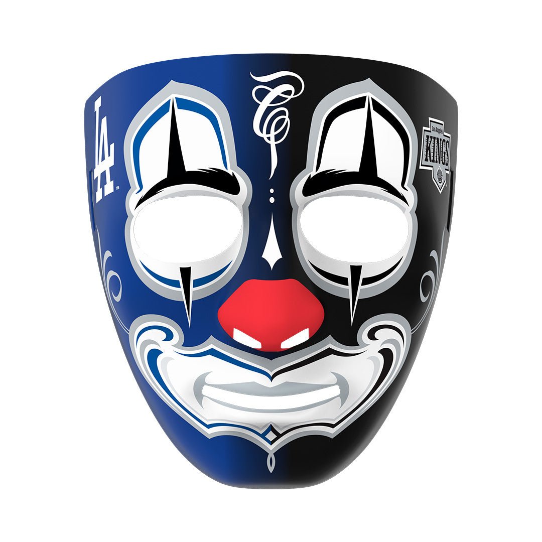 MLB/NHL MISTER CARTOON CLOWN MASK - STADIUM EDITION - LA DODGERS AND LA KINGS - Toons Mart