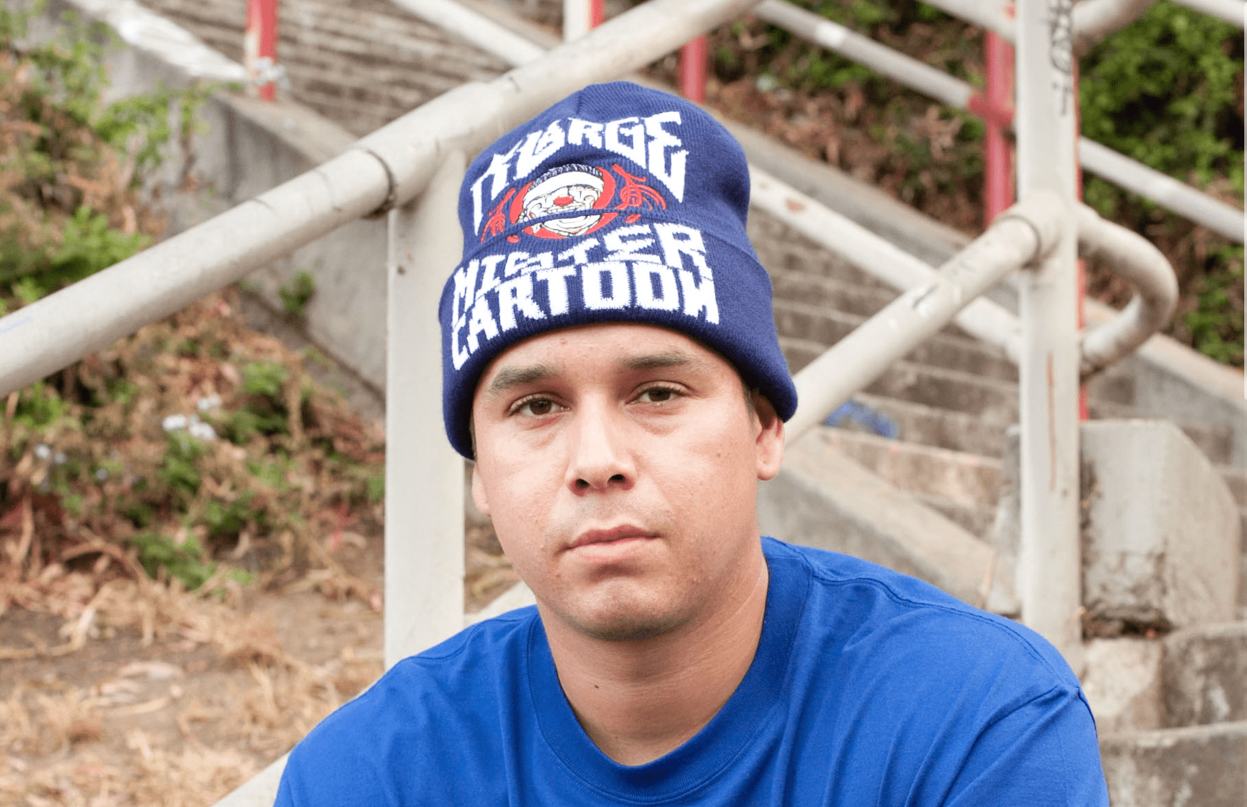 XLARGE x MR.CARTOON CUFF BEANIE - BLUE - Toons Mart