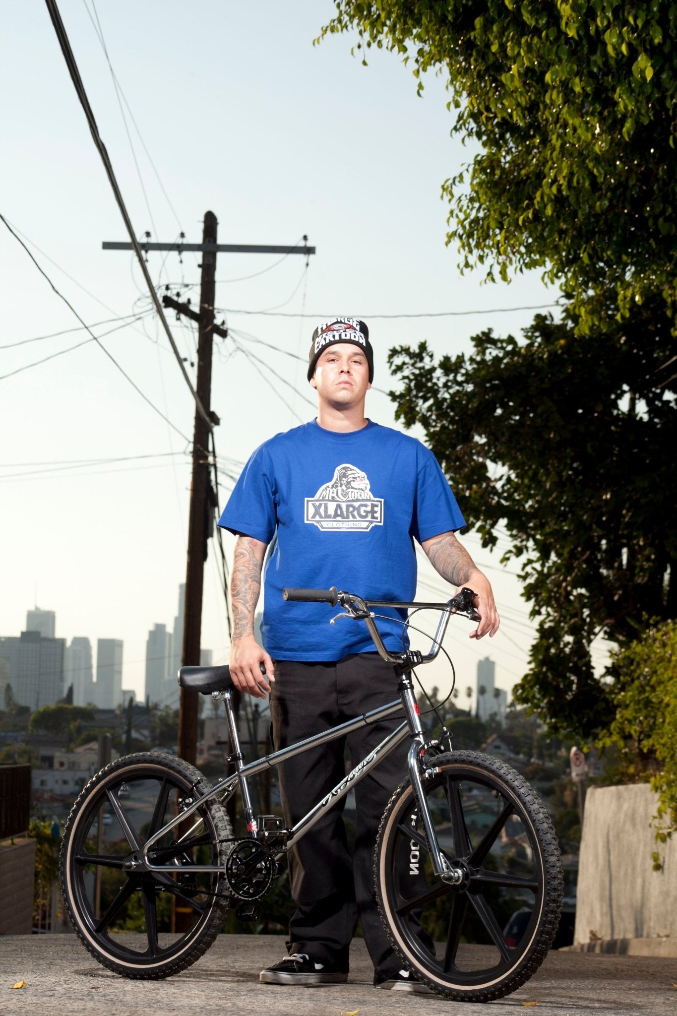 XLARGE x MR.CARTOON OG S/S TEE - BLUE - Toons Mart