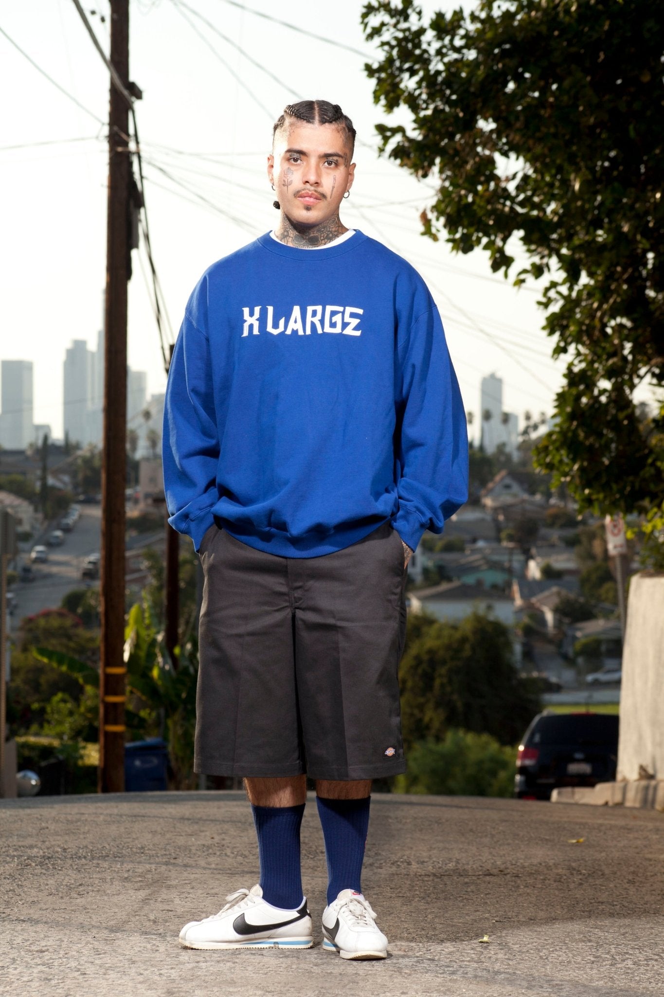 XLARGE x MR.CARTOON SOCKS - BLUE - Toons Mart