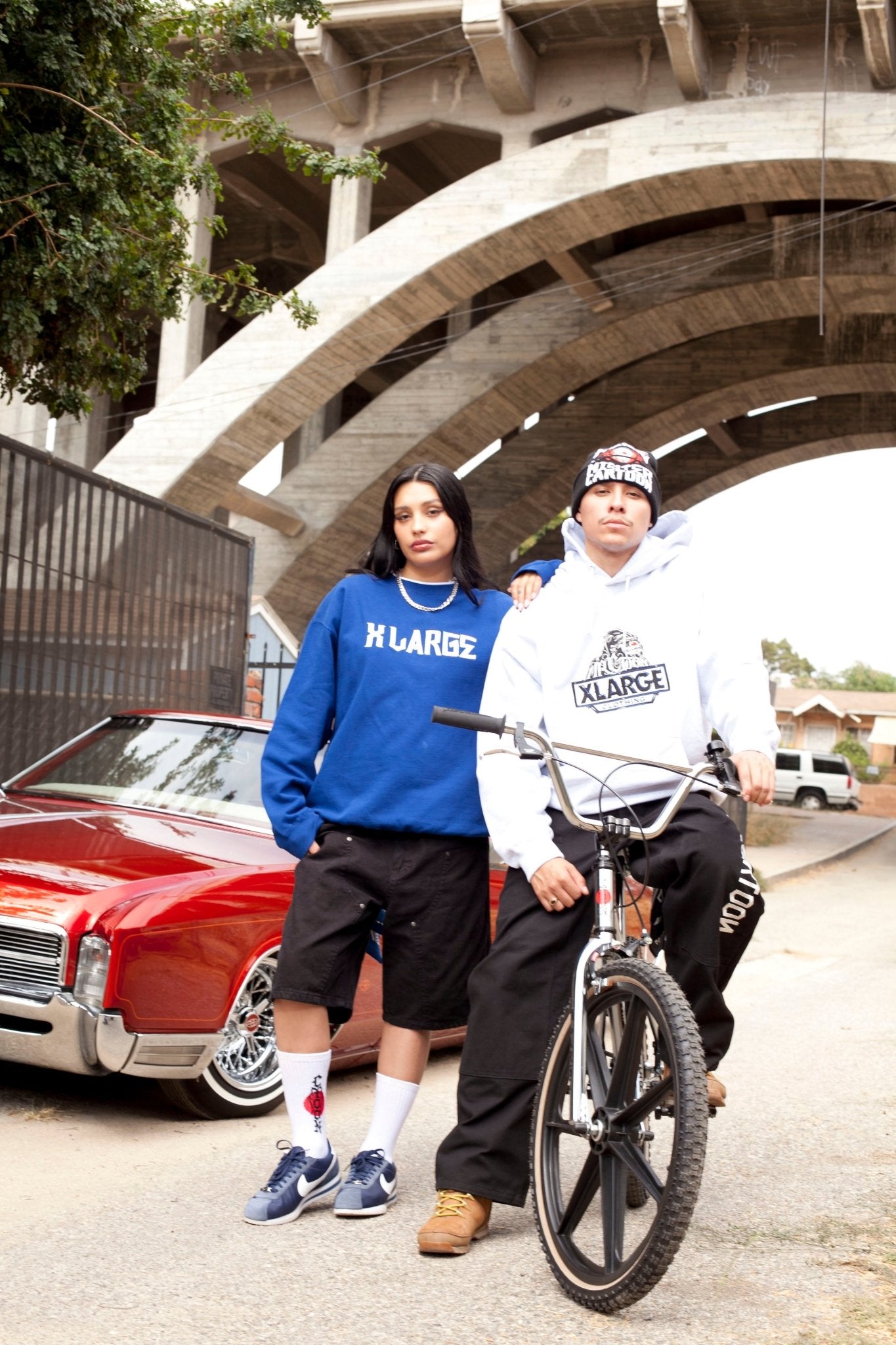 XLARGE x MR.CARTOON SOCKS - WHITE - Toons Mart