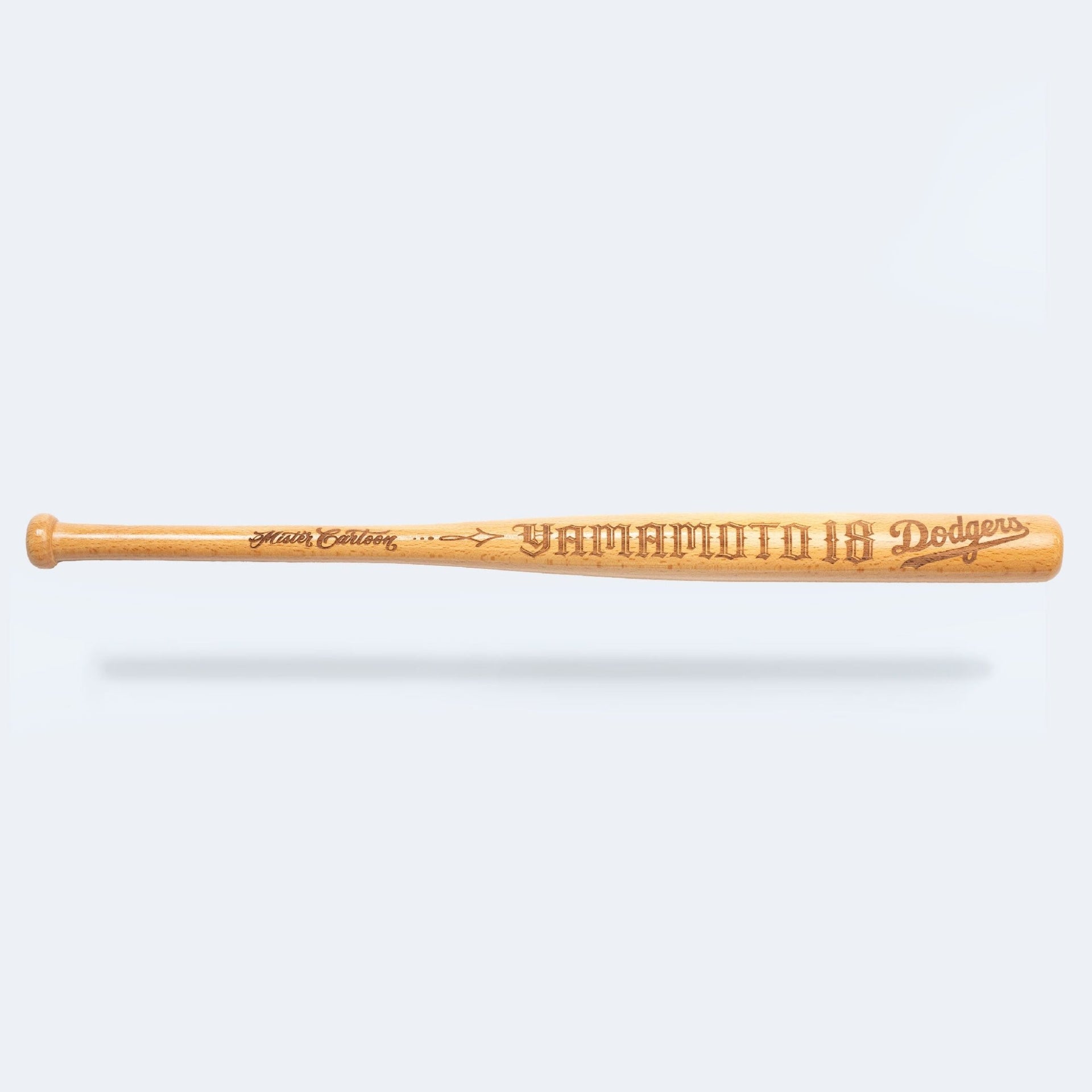 Yoshinobu Yamamoto x LA Dodgers x Cartoon Pillbox Name & Number Mini Collectors Bat - Toons Mart